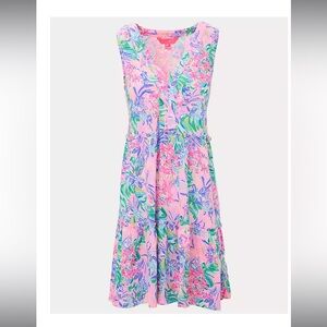 Lilly Pulitzer Lorina V-neck Dress | Multi Disney Dreamin | Minnie Daisy | SizeL